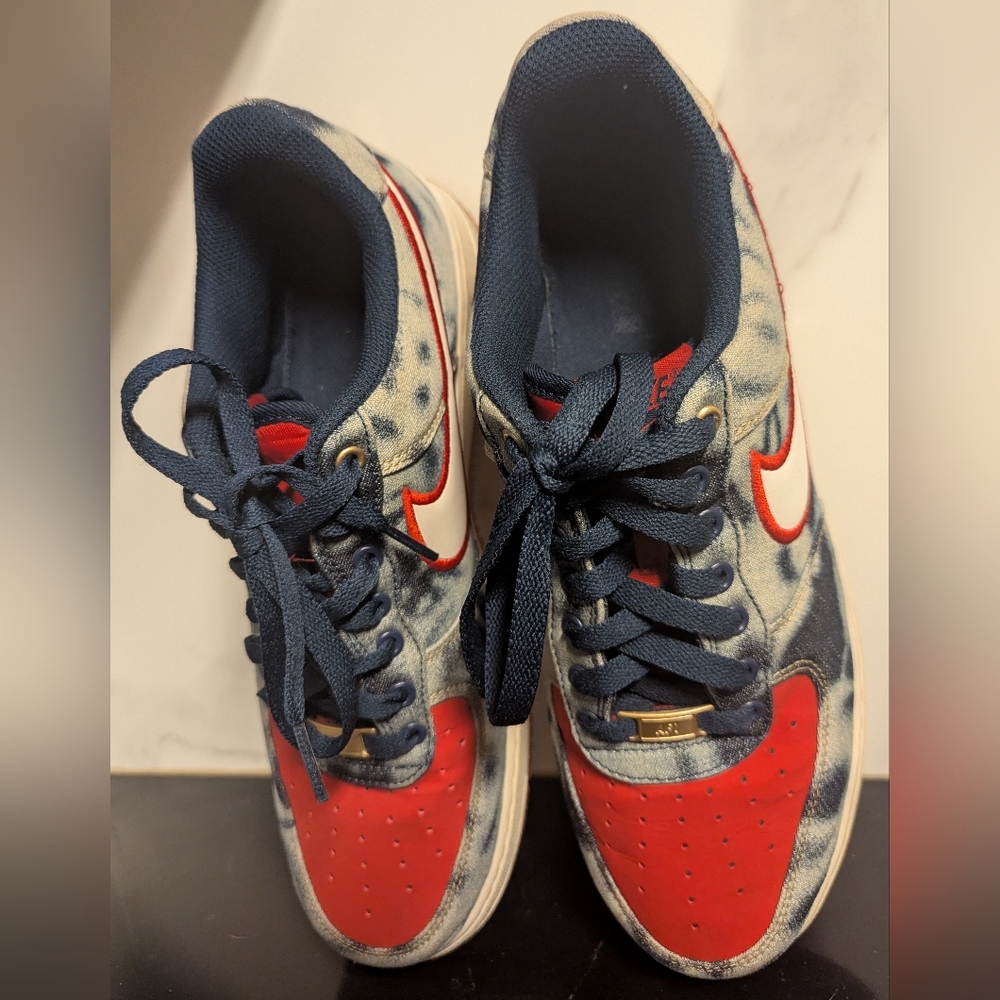 Nike Air Force 1 Low “Acid Wash Denim” Size 10 Used Excellent MSRP $237 - Picture 7 of 15